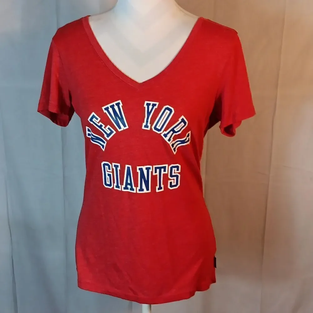 Nike NFL New York Giants Women's Red V-Neck Tee